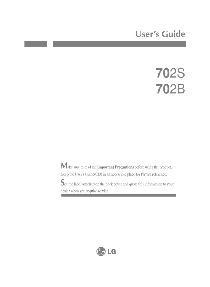 Page 1 de la notice Manuel utilisateur LG 702B