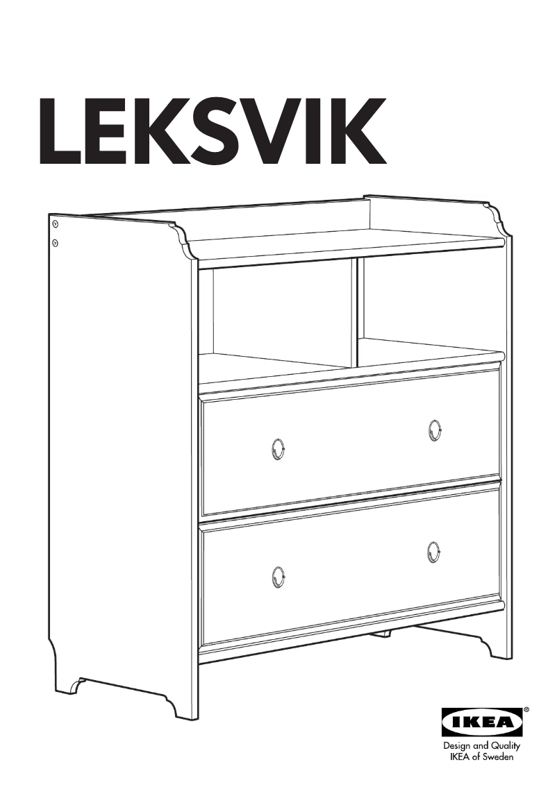 Page 1 de la notice Manuel utilisateur Ikea LEKSVIK (2 drawers)