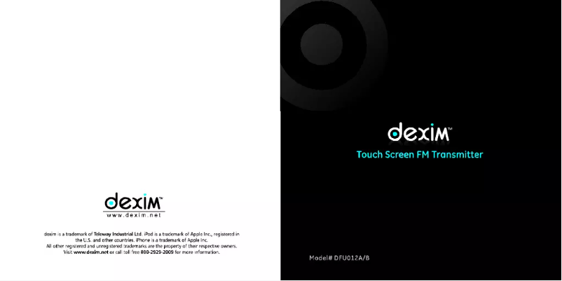 Page 1 de la notice Manuel utilisateur Dexim DFU012