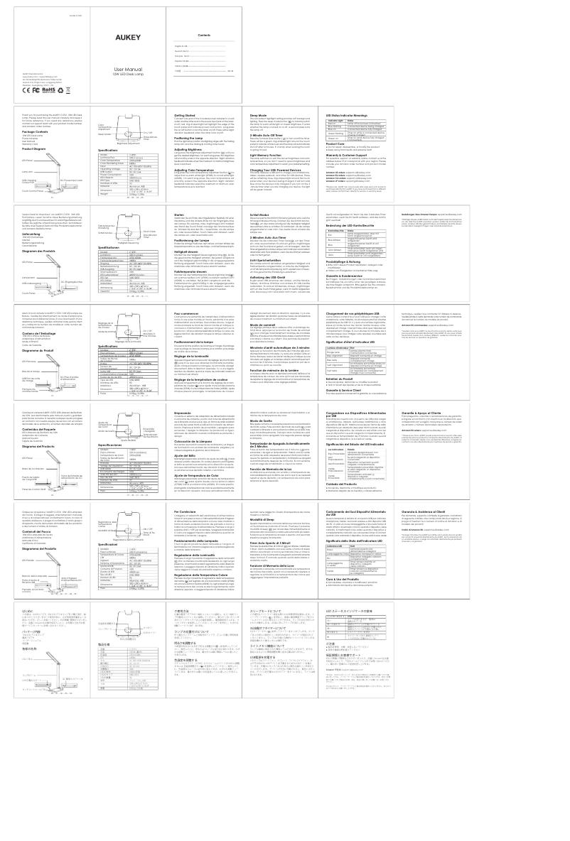 Page 1 de la notice Manuel utilisateur Aukey LT-ST31