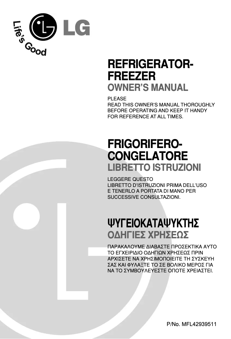 Page 1 de la notice Manuel utilisateur LG GN-U291SC