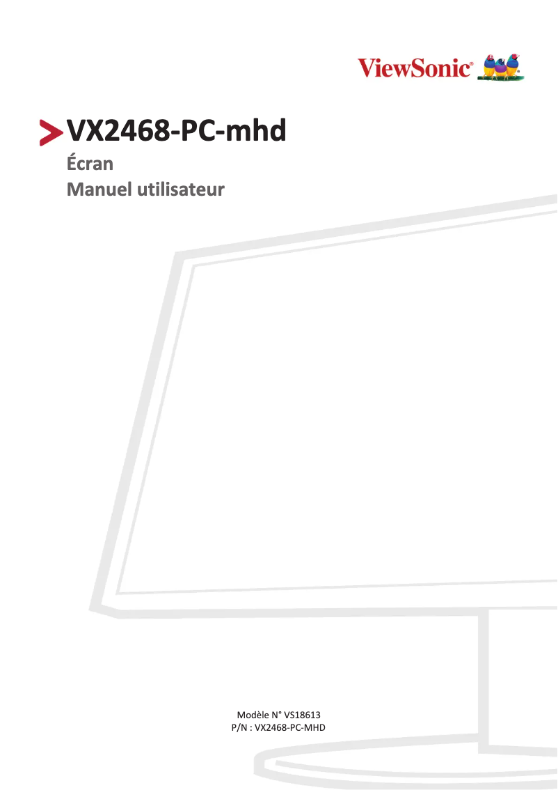 Página 1 del manual Manual de usuario Viewsonic VX2468-PC-MHD