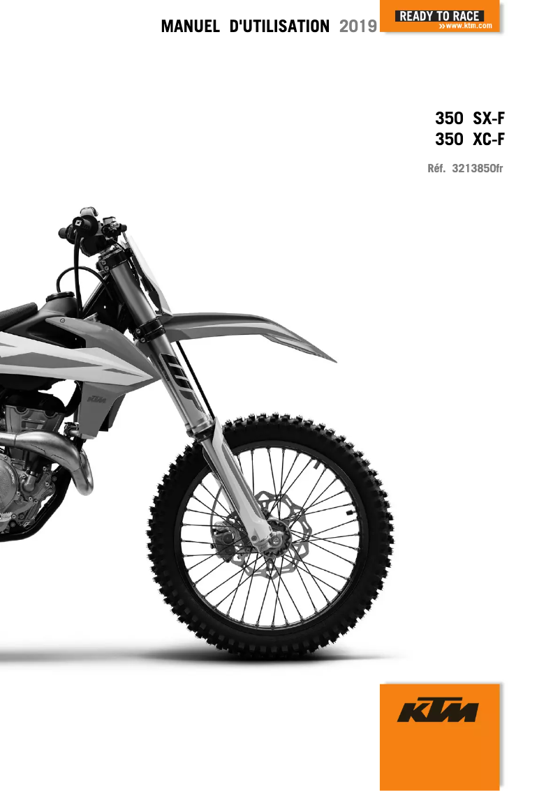 Page 1 of the manual User Manual KTM 350 XC-F (2019)
