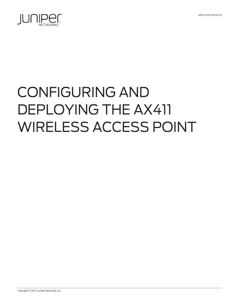 Página 1 del manual Manual de usuario Juniper AX411
