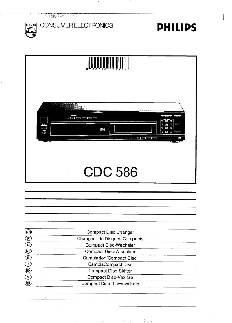 Page 1 of the manual User Manual Philips CDC586