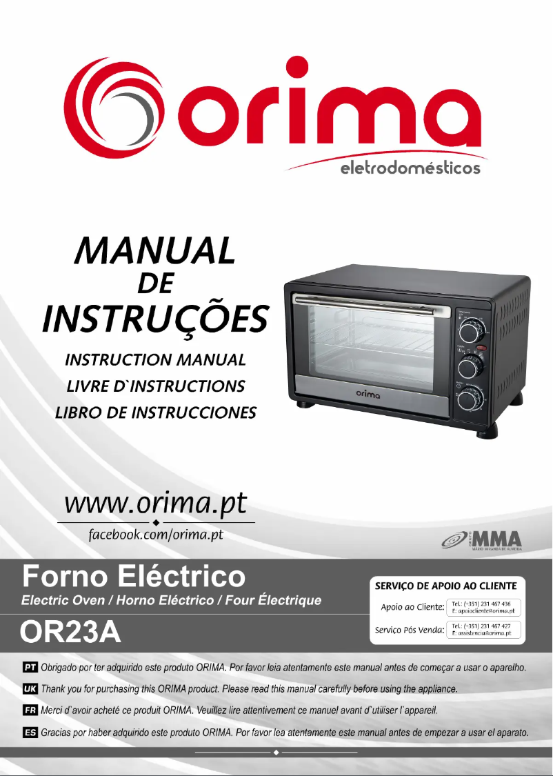 Page 1 de la notice Manuel utilisateur Orima OR-23-A