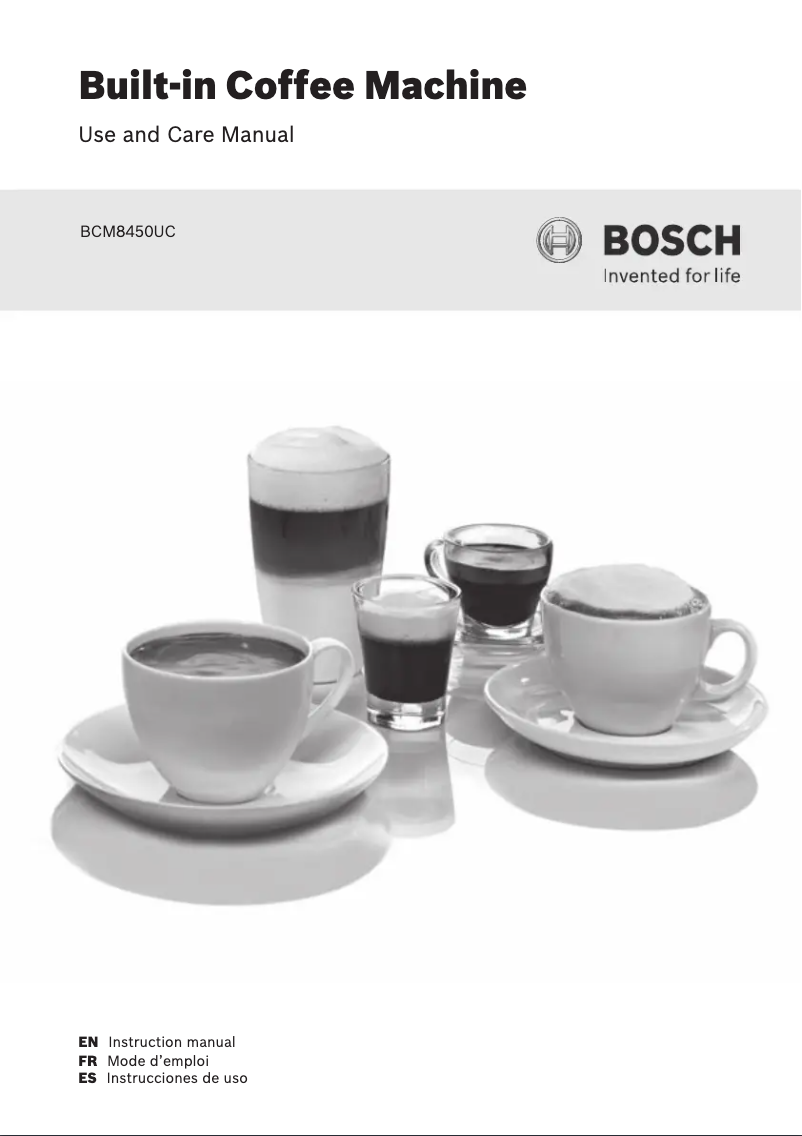 Page 1 de la notice Manuel utilisateur Bosch BCM8450UC