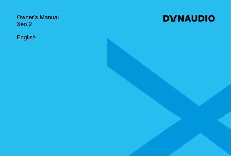 Page 1 de la notice Manuel utilisateur Dynaudio Xeo 2