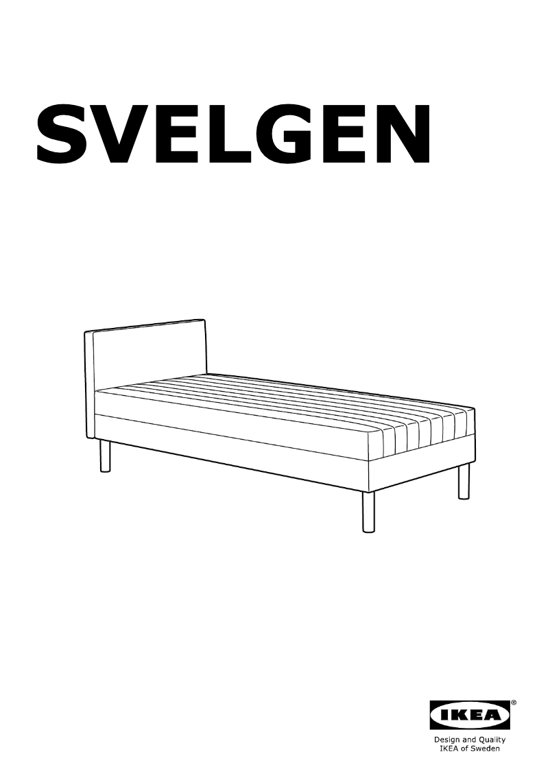 Page 1 de la notice Manuel utilisateur Ikea SVELGEN 304.526.51
