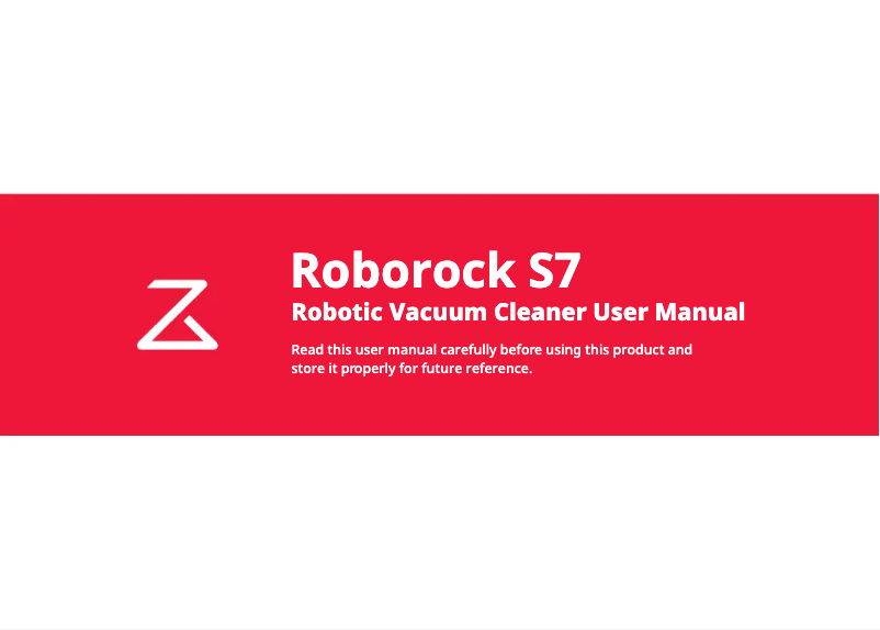 Page 1 de la notice Manuel utilisateur Roborock S7