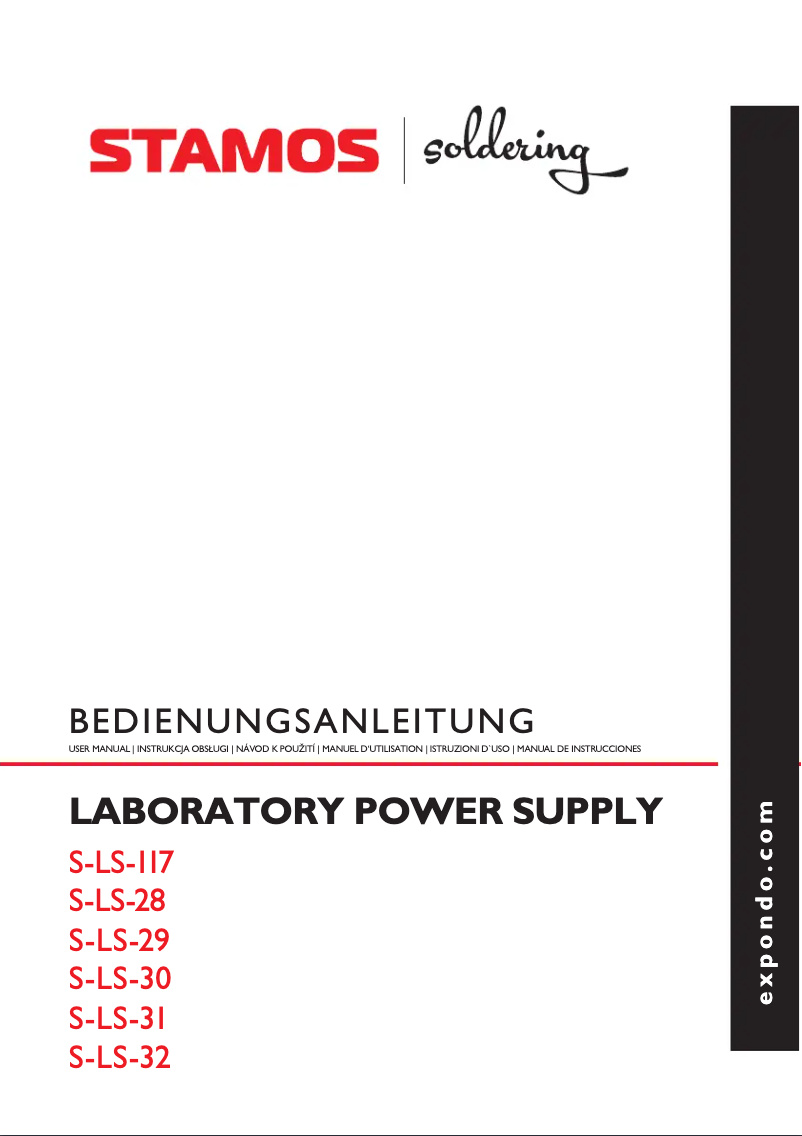 Page 1 de la notice Manuel utilisateur Stamos S-LS-30