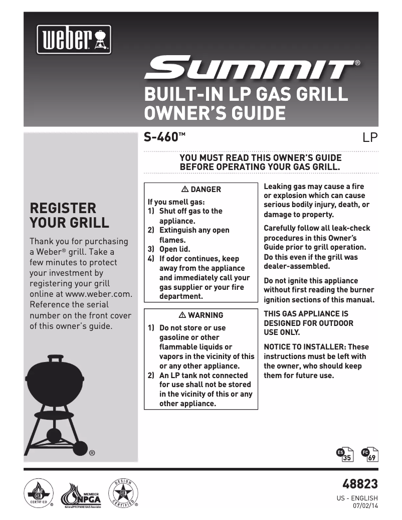 Page 1 de la notice Instructions / montage Weber Summit S-660