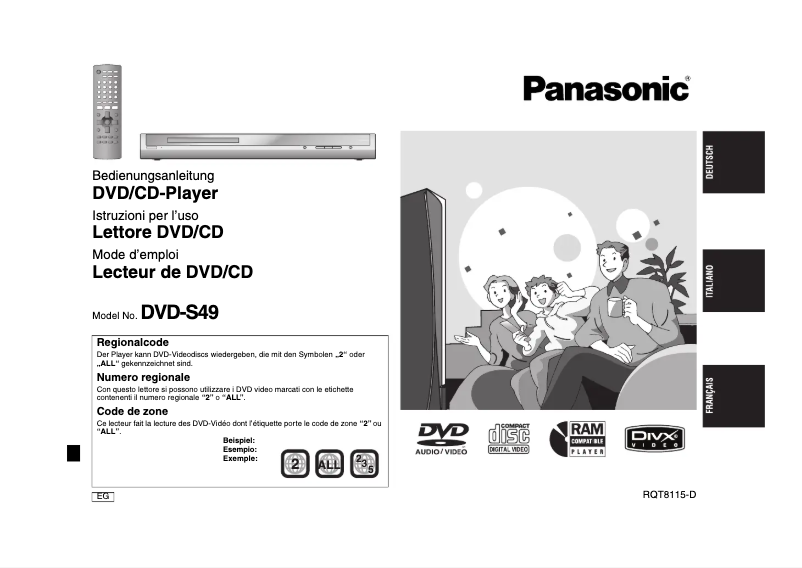 Página 1 del manual Manual de usuario Panasonic DVD-S49