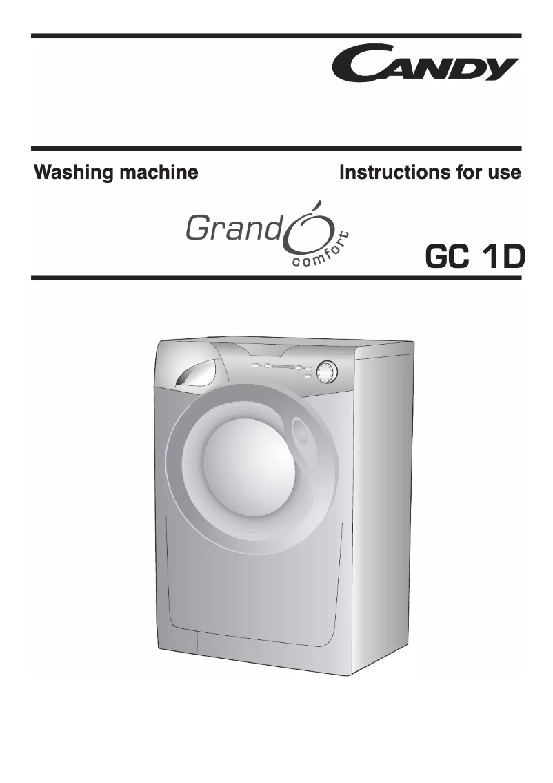 Página 1 del manual Manual de usuario Candy GC 1071D1-UK