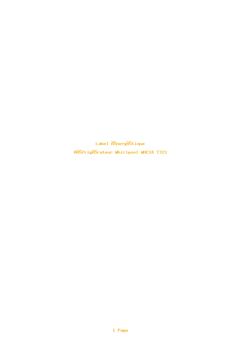 Image de la première page du manuel de l'appareil WHC18 T323
