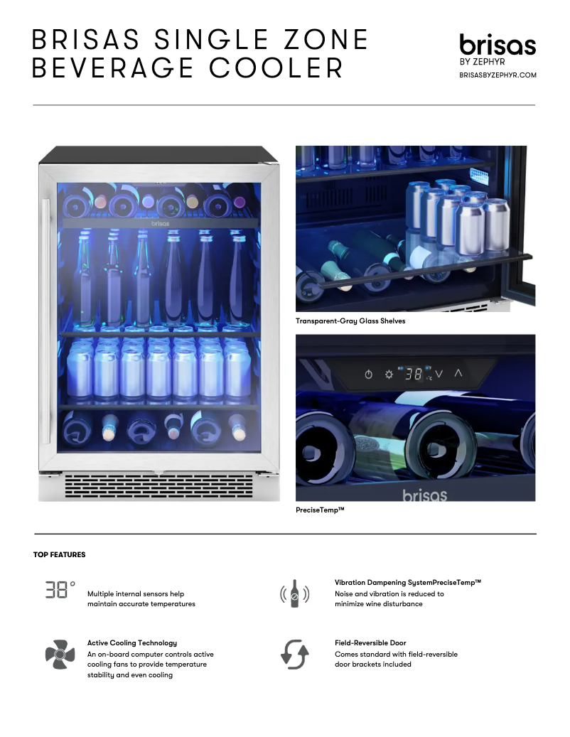 Página 1 del manual Ficha técnica Zephyr BBV24C01AG