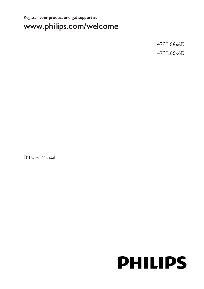 Image de la première page du manuel de l'appareil 42PFL8606D