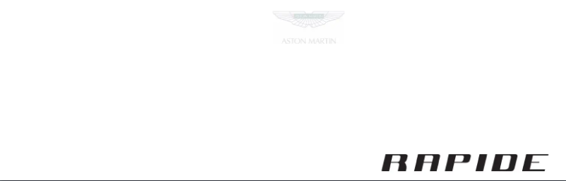 Page 1 de la notice Manuel utilisateur Aston Martin Rapide (2011)