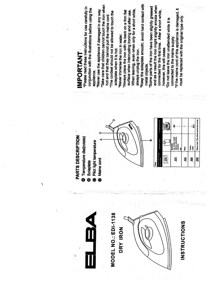 Página 1 del manual Manual de usuario Elba EDI-1138