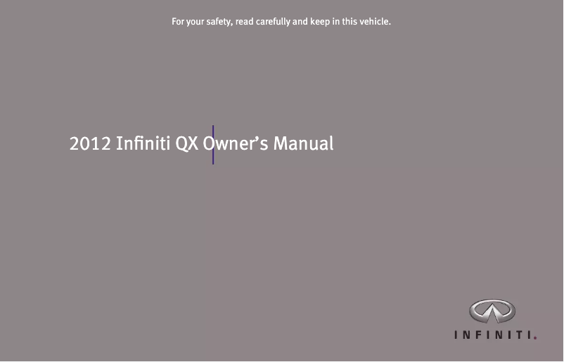 Page 1 of the manual User Manual Infiniti QX56 (2012)