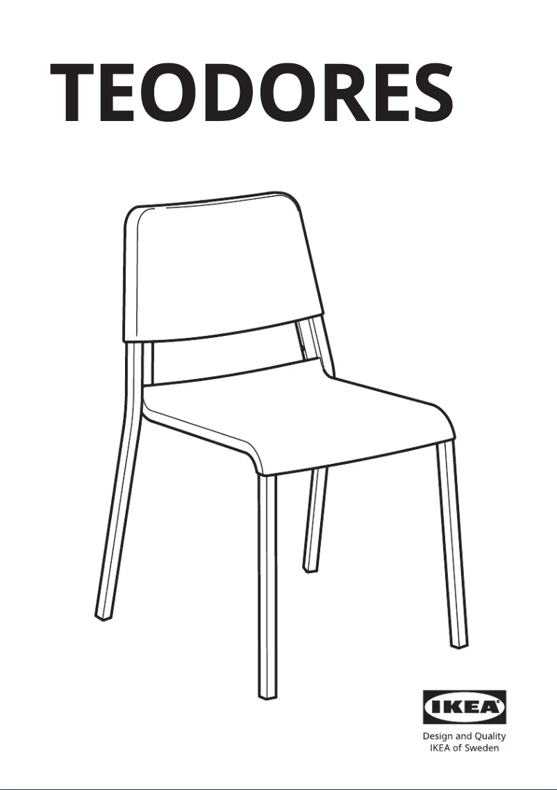 Page 1 de la notice Manuel utilisateur Ikea TEODORES 903.509.37