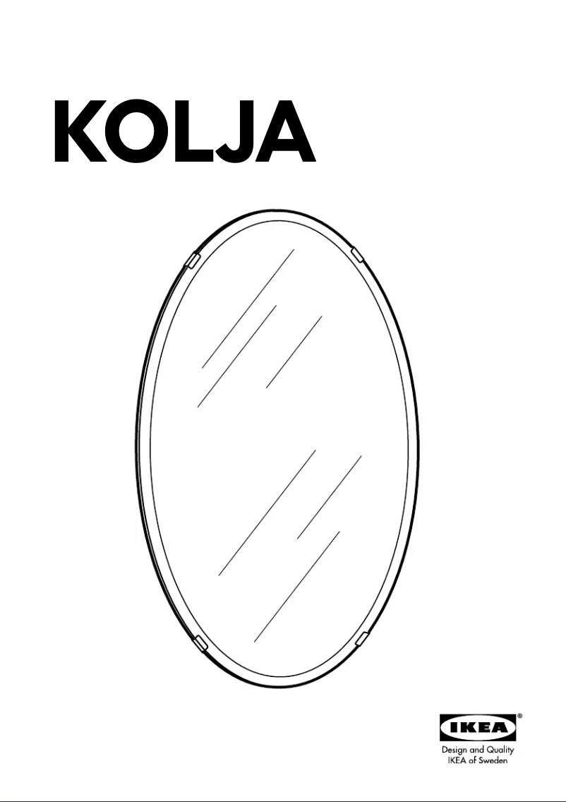 Page 1 de la notice Manuel utilisateur Ikea KOLJA (OVAL)