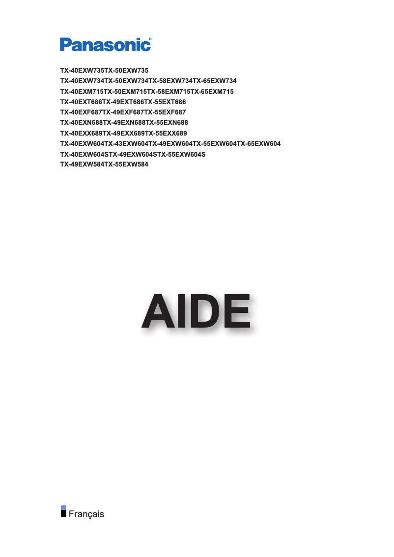 Page 1 of the manual User Manual Panasonic Viera TX-65EXW734