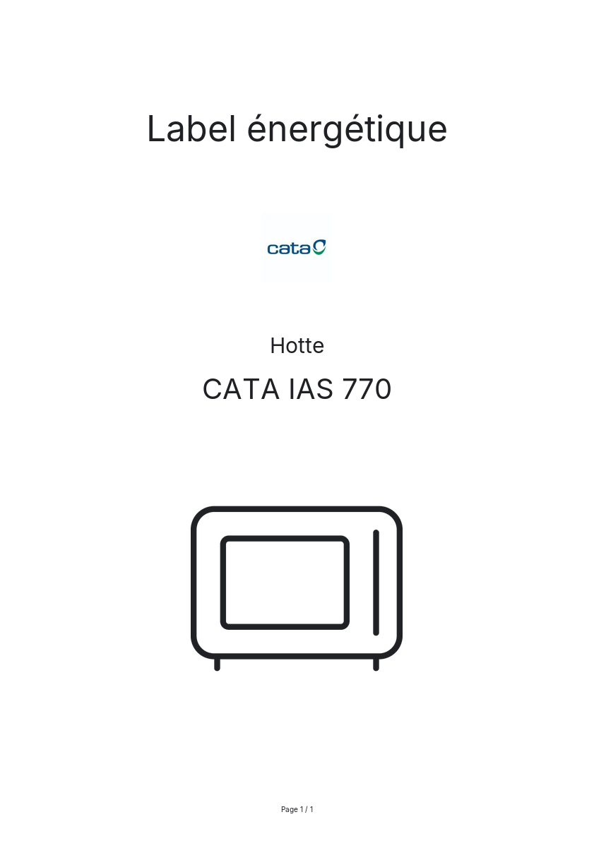 Image de la première page du manuel de l'appareil IAS 770