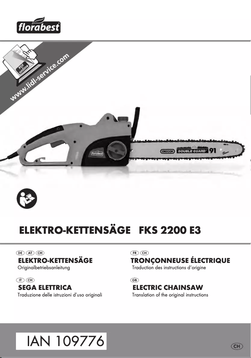 Page 1 de la notice Manuel utilisateur Florabest FKS 2200 E3