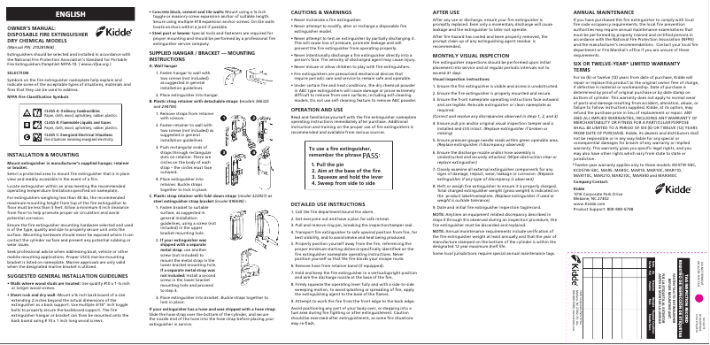 Page 1 de la notice Manuel utilisateur Kidde FX340GW-2