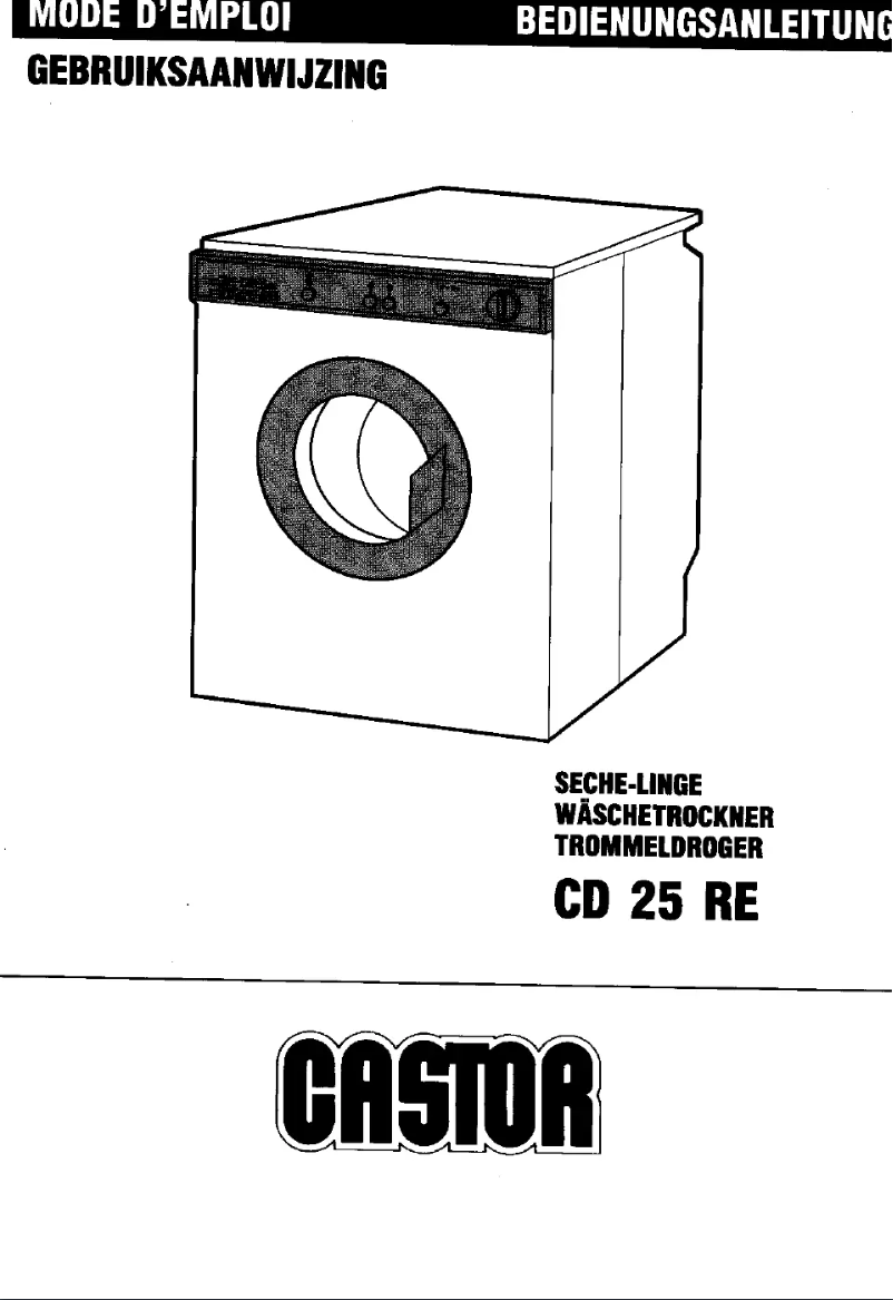 Page 1 de la notice Manuel utilisateur Castor CD 25RE