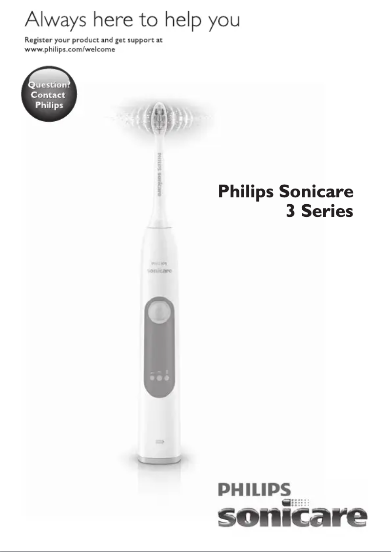 Page 1 de la notice Manuel utilisateur Philips Sonicare 3 HX6682