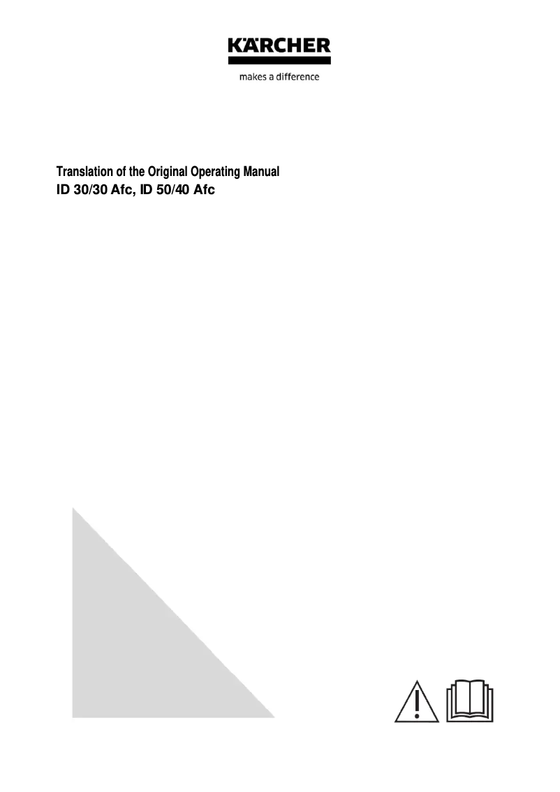 Page 1 de la notice Manuel utilisateur Kärcher ID 50/40 Afc