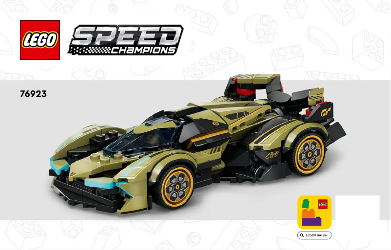 Página 1 del manual Manual de usuario Lego Speed Champions 76923