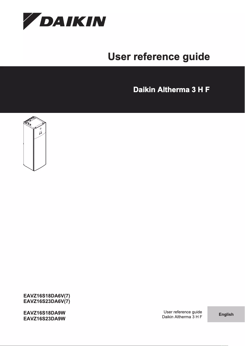 Página 1 del manual Manual de usuario Daikin EAVZ16S18DA6V