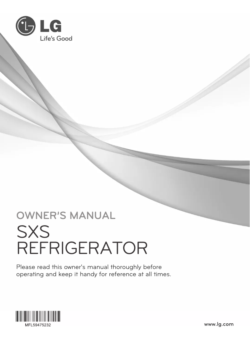 Page 1 de la notice Manuel utilisateur LG GR-P247ULN