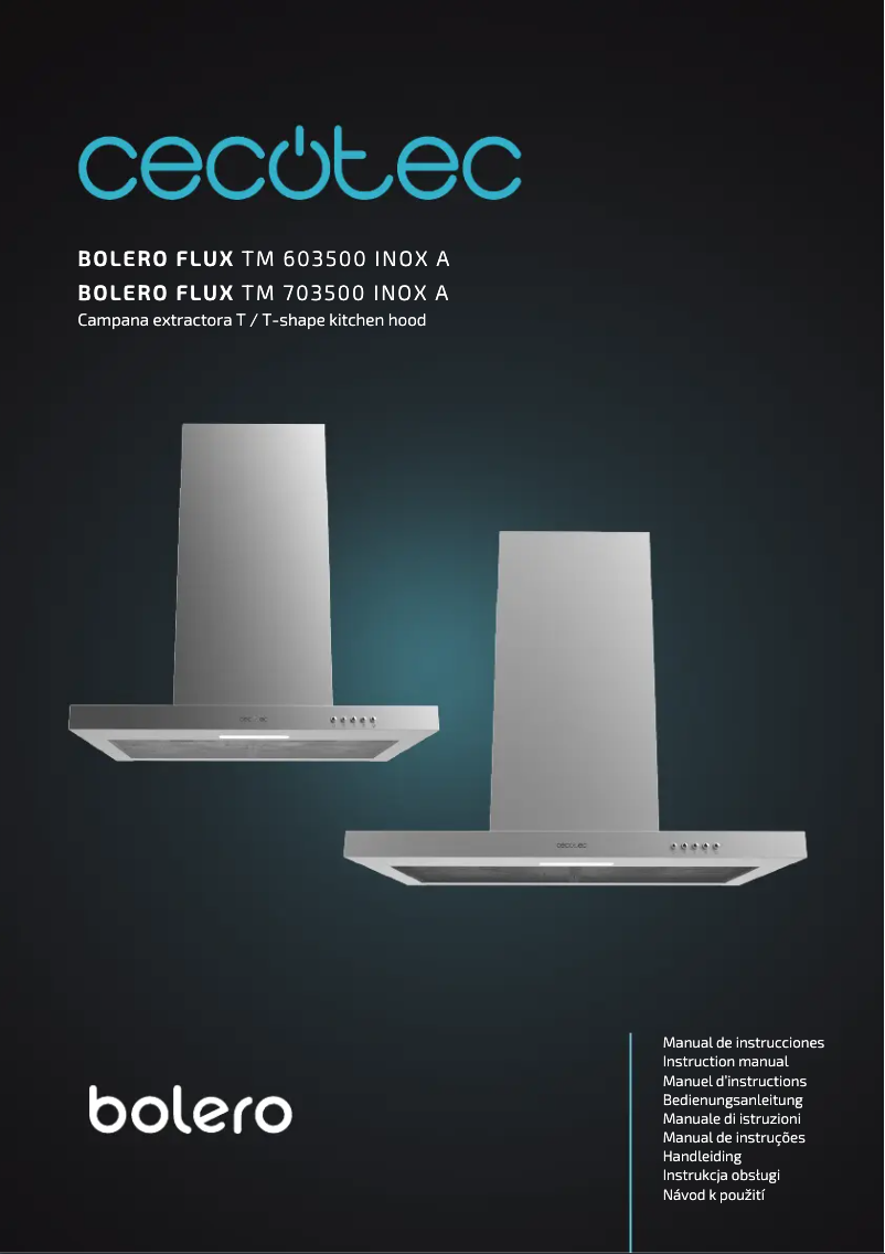 Page 1 of the manual User Manual Cecotec Flux TM 703500 Inox A