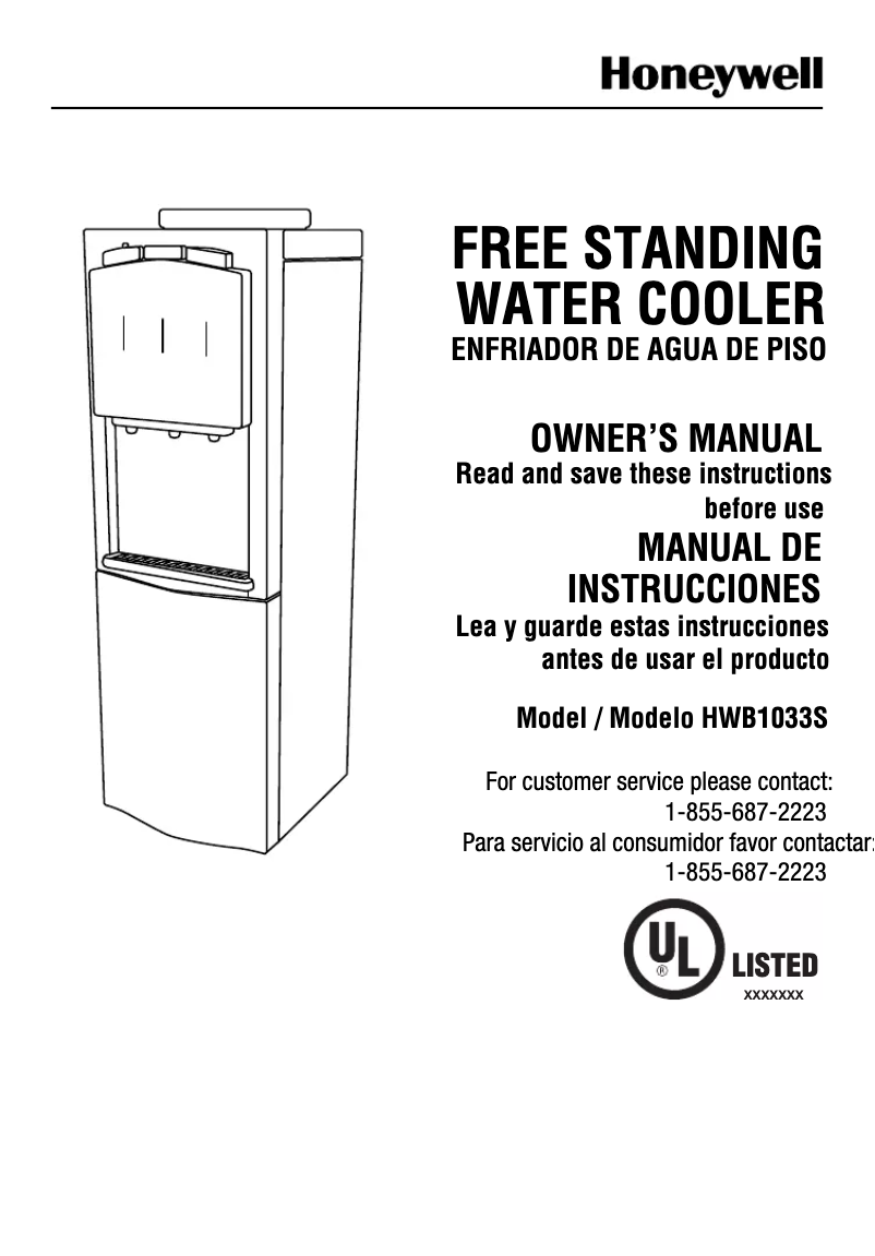 Page 1 de la notice Manuel utilisateur Honeywell HWB1033S