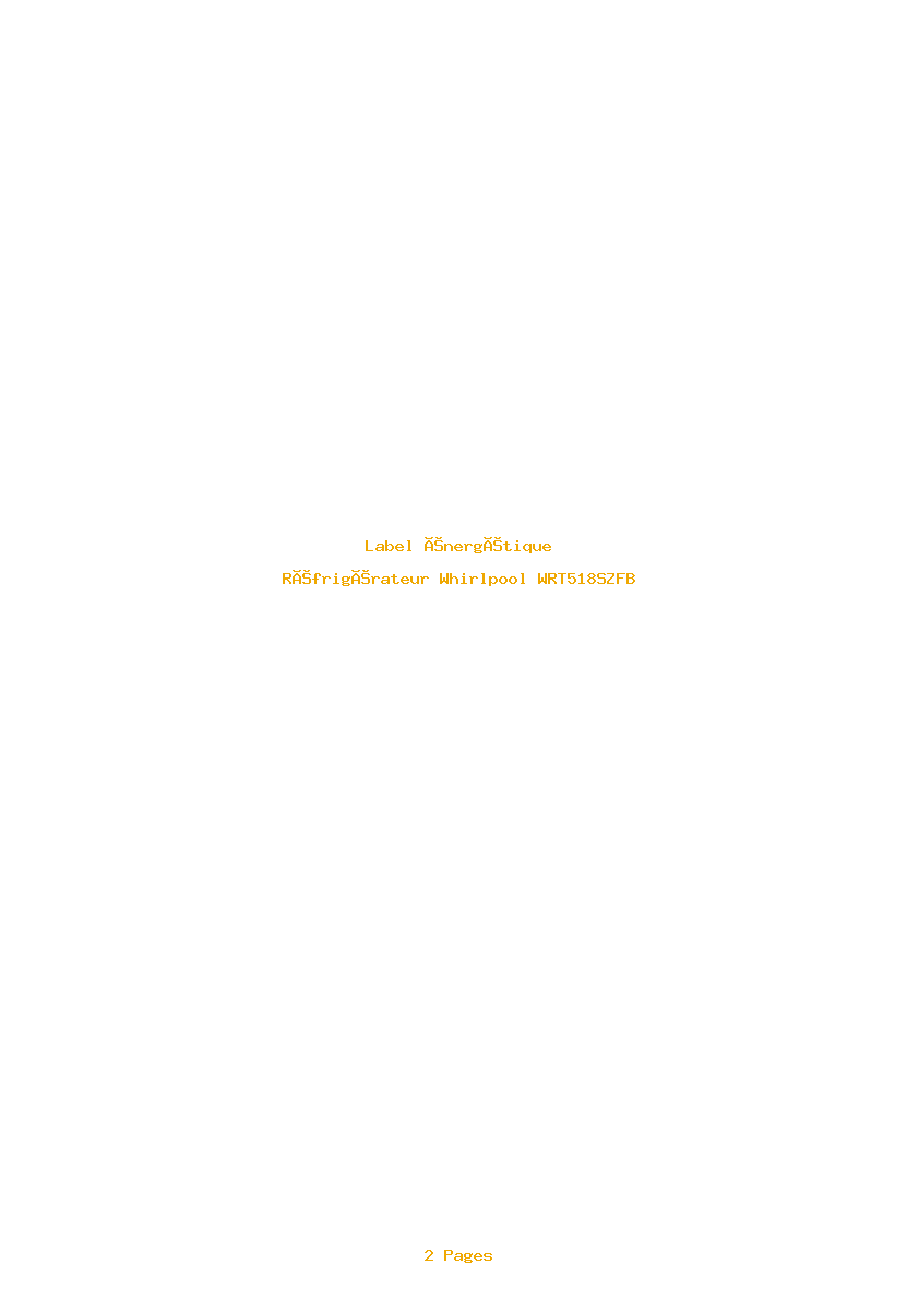 Image de la première page du manuel de l'appareil WRT518SZFB