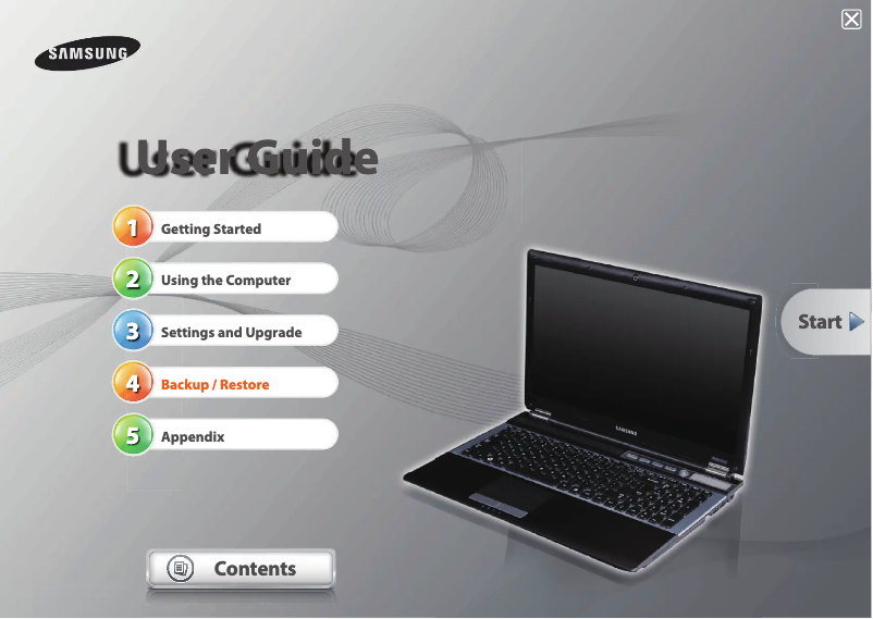 Page 1 de la notice Manuel utilisateur Samsung NP-RF711