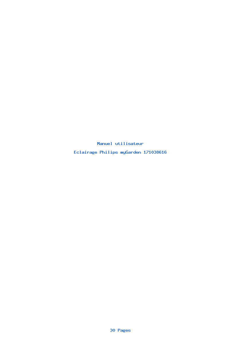 Page 1 de la notice Manuel utilisateur Philips myGarden 171038616