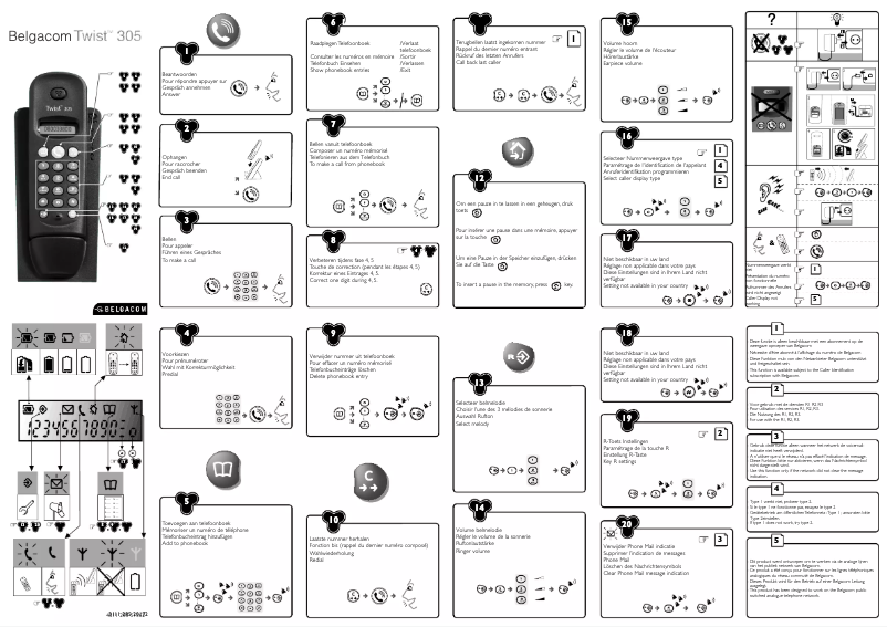 Image de la première page du manuel de l'appareil Twist 305