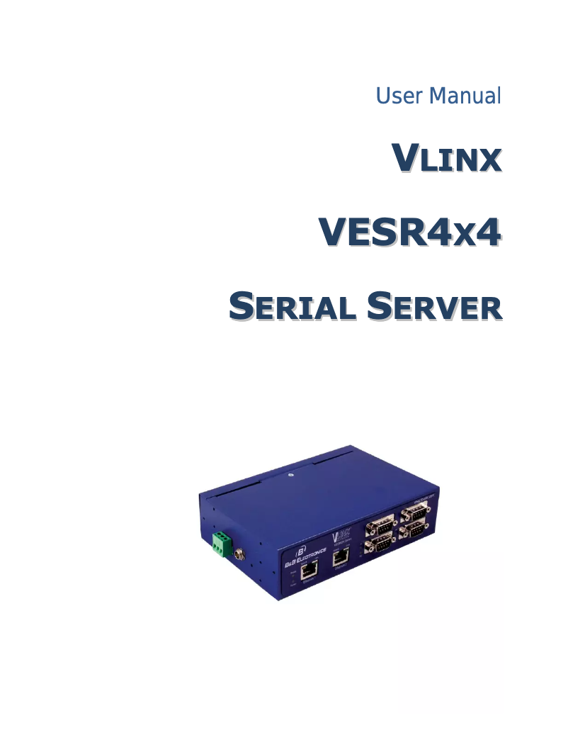 Page 1 de la notice Manuel utilisateur B&B Electronics VESR424T-MC