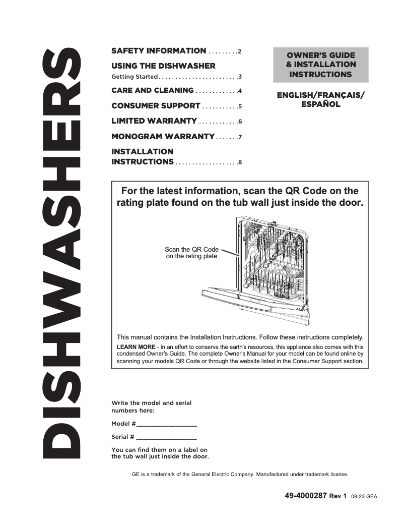 Page 1 de la notice Manuel utilisateur Café CDT875P4NW2