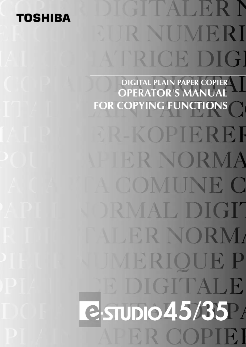 Page 1 de la notice Manuel utilisateur Toshiba e-studio 45