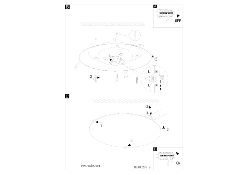 Page 1 de la notice Manuel utilisateur Eglo Riconto 1