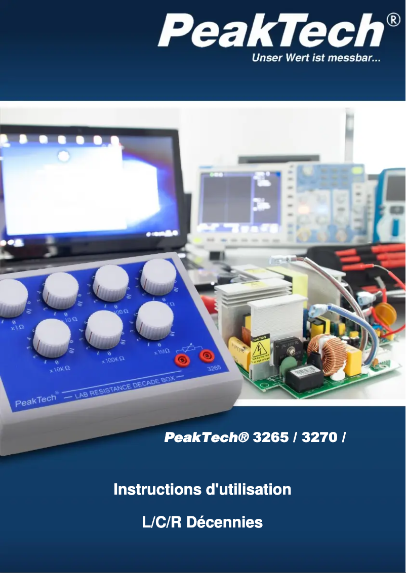 Page 1 de la notice Manuel utilisateur PeakTech 3270