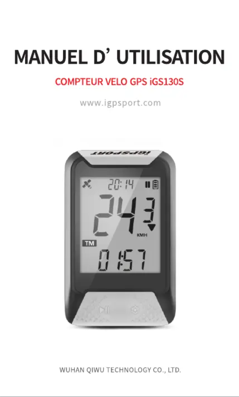 Page 1 de la notice Manuel utilisateur iGPSport iGS130S