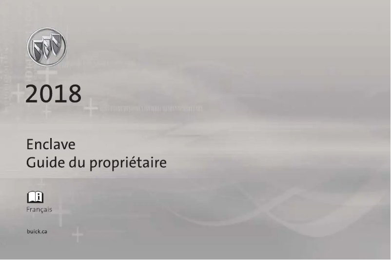 Page 1 de la notice Manuel utilisateur Buick Enclave (2018)