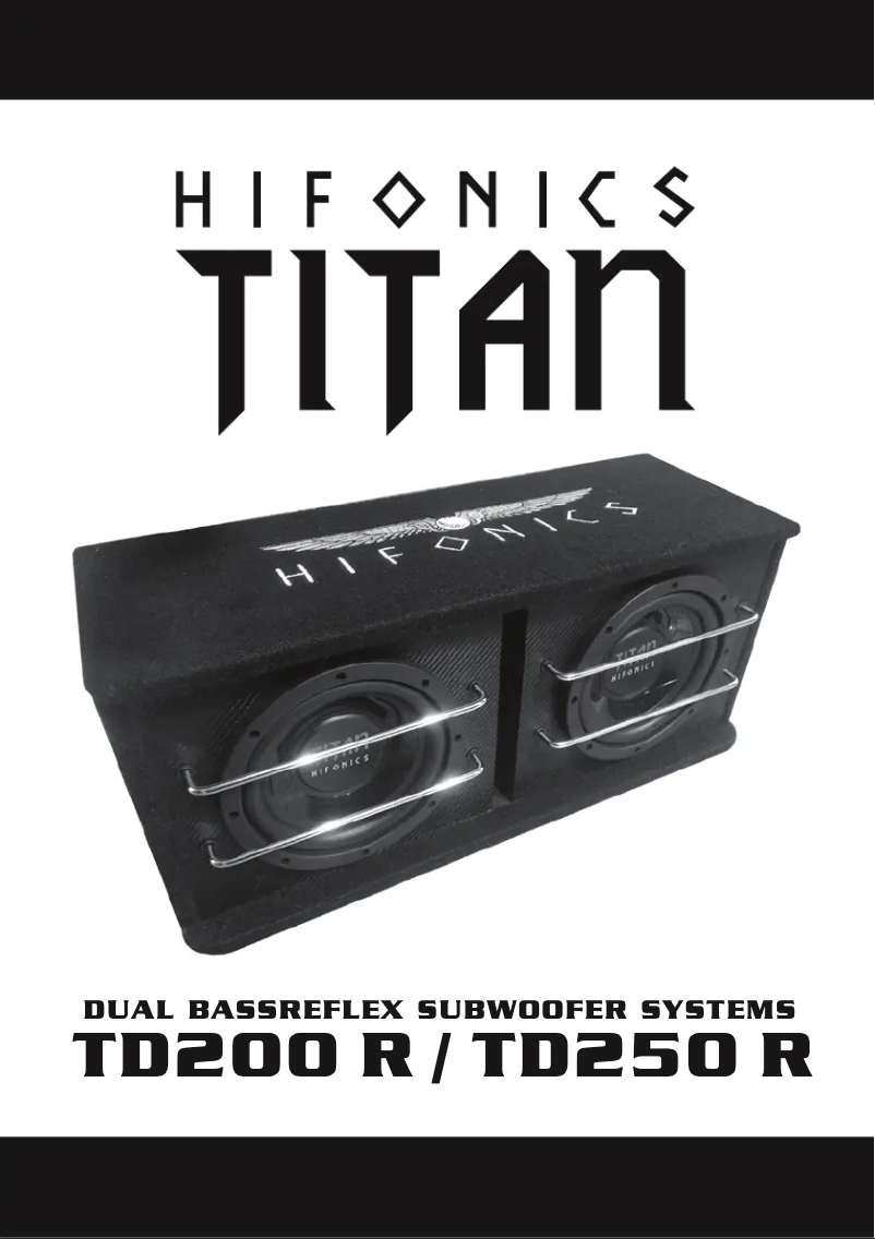 Page 1 of the manual User Manual Hifonics Titan TD250R